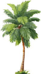 palm tree isolated on white