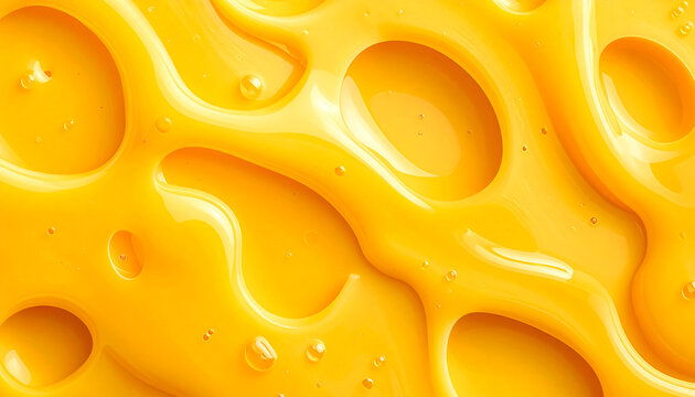 Melted sticky cheese close up texture