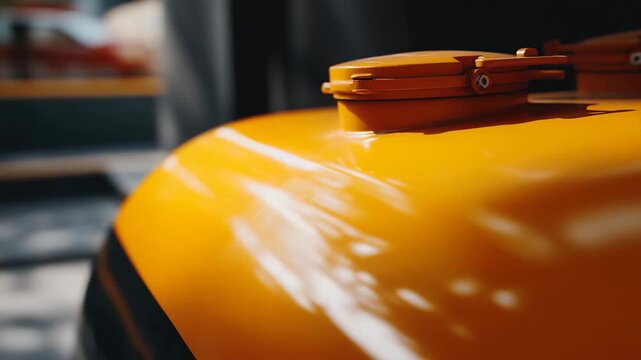 Gas tank as essential component of energy distribution system, heavy duty construction highlighting resilience, safety, and continuous fuel availability. cinematic color correction, natural uneven