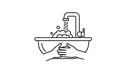 Obraz premium Hands under a running faucet 1.