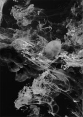 Large vector halftone liquid ink wash texture with a transparent background