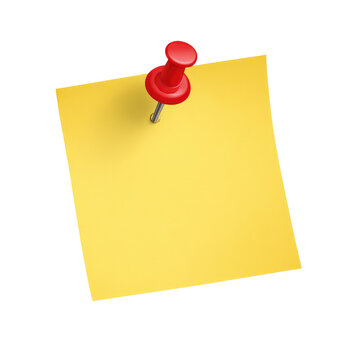 Empty yellow sticky note pinned to a surface