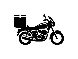 Obraz premium Motorcycle Delivery Silhouette