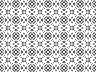 Seamless monochrome pattern ideal for fabric prints, wallpapers, and digital backgrounds.