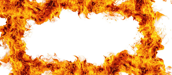 Fiery frame with a black void