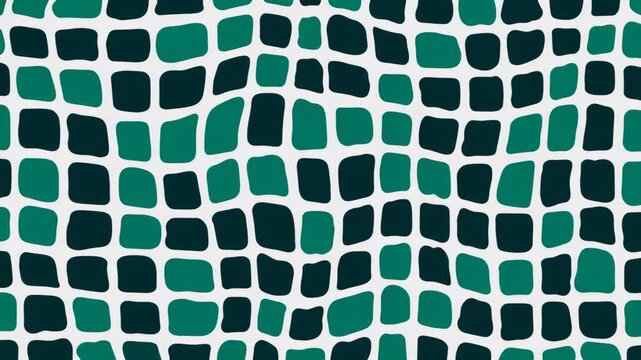 Wavy teal and navy mosaic pattern