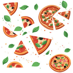 pizza patren vector art