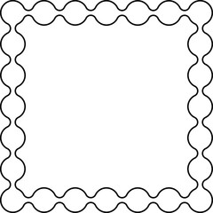 Obraz premium Outlined hollow circles positioned around a square shape creating a modular border design.