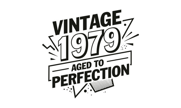 vintage 1979 aged to perfection t shirt design