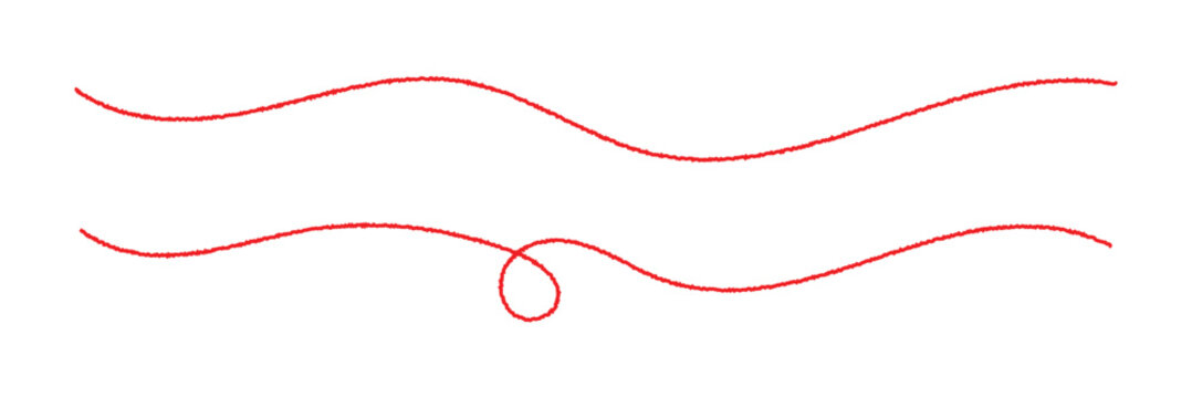 Red thread vector. Red thread looped in a swirl line, symbolizing vector. Line of red yarn, long red thread icon isolated on a white background. eps 10