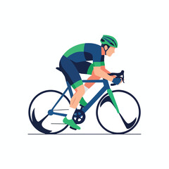 Obraz premium Cyclist Riding a Bicycle Fitness and Sports Concept