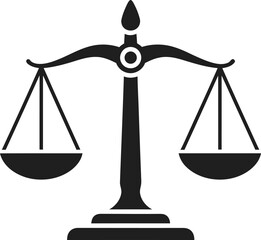 Black silhouette of a balance scale