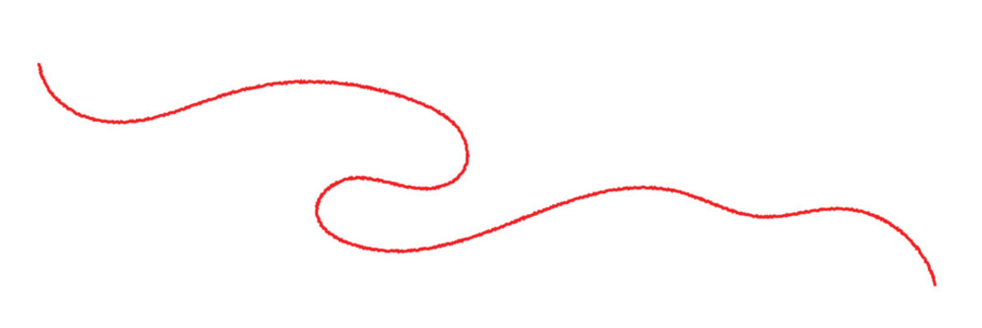 Red thread vector. Red thread looped in a swirl line, symbolizing vector. Line of red yarn, long red thread icon isolated on a white background. eps 10