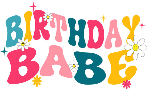 birthday bebe girl colorful vector