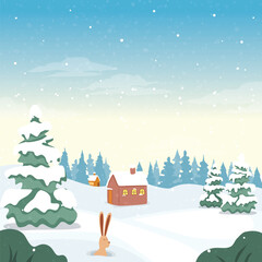 Winter White Wallpaper Vector Print