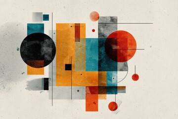 Abstract Geometric Shapes Combination