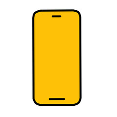 Yellow Smartphone Screen Mockup for Creative Mobile App Display
