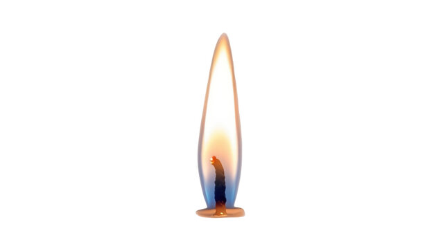 Isolated candle flame flickers, offering warmth and illumination in the dark, stillness