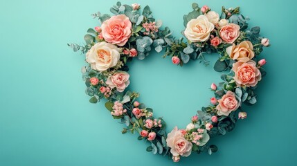 A heart made of flowers