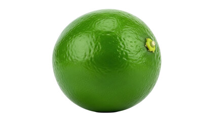 Isolated fresh green lime citrus fruit close-up with rough peel texture healthy lifestyle