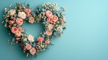 A heart made of flowers