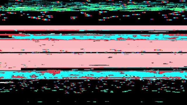 Screen Glitch Transition, Abstract Glitch Visual Symphony in Red and Noise, perfect for horror climaxes, intense music videos, and red alert themes.