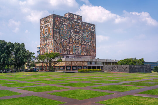 Central Library at National Autonomous University of Mexico main campus - UNAM - Mexico City, Mexico