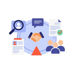 Business Partnership Handshake Agreement Concept.