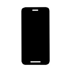 Black Smartphone Screen Mockup for Mobile App UI Presentation
