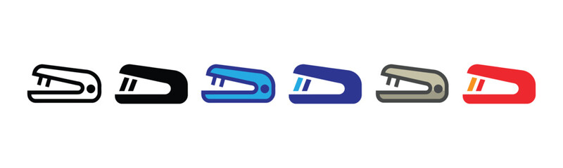 Vector illustration icon colorful binder clips in various colors