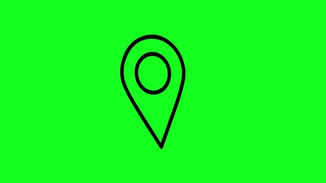 Location Icon Spinning on Green Background