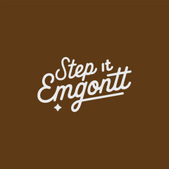 Obraz premium Step It EmgonTT Retro Script Lettering