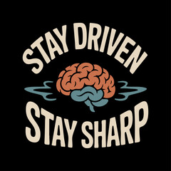 Motivational typography t shirt design with focus message vector illustration, easily editable.