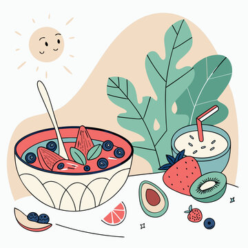 A minimalist image featuring a partial peach colored circle with a thin red border against a white background