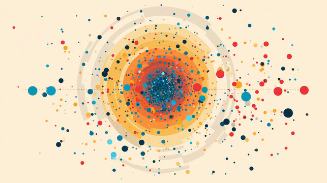 A clean and technical illustration representing SVM algorithms used in machine learning classification.