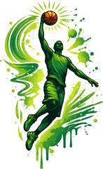 Graffiti-Basketballspieler