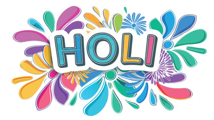 Obraz premium Vibrant holi festival artwork with expressive colorful paint splashes and textured background