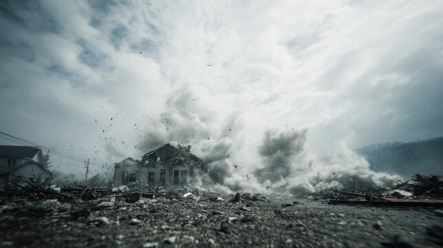 Aftermath of a Disaster: A Devastated Landscape after a calamity
