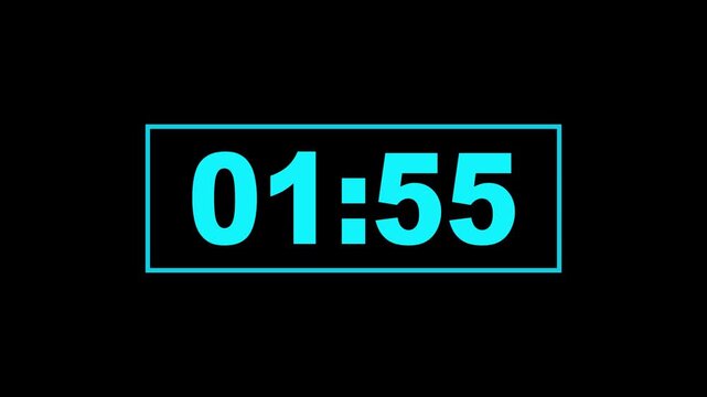 2 minute timer countdown animation, countdown timer one minute animation from 120 to 0 countdown Two minute countdown timer animation with alpha channels, Motion graphics of countdown concept