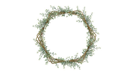 Hexagonal Wreath with Greenery