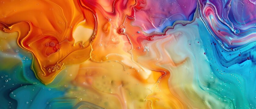 Liquid water ink color mix flow blend waves background