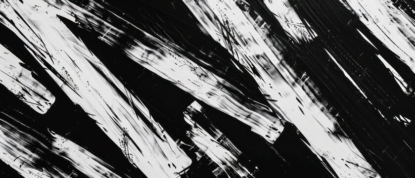 black and white abstract paint striped scratch splash background