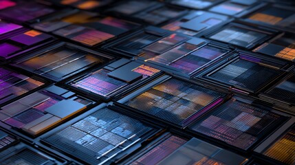 Nanometer chip technology enables faster data processing.