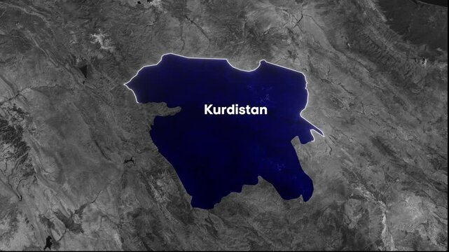 Kurdistan Map Representation: A detailed map illustrating the geographic boundaries of Kurdistan, highlighting its unique topography and regional characteristics.