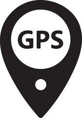 Gps navigation pin icon for global positioning and location tracking symbol
