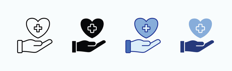 Obraz premium Health Icon Sheet Multiple Style Collection Isolated Vector