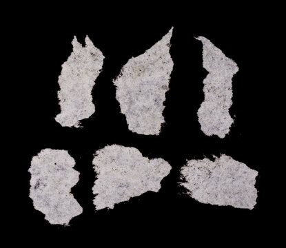 Set of ripped black paper and Realistic black torn paper edges and old torn paper background