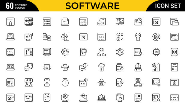 Outline icon set 249
