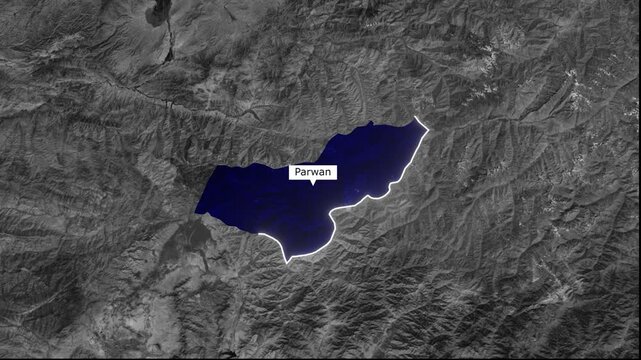 Lake Parwan: A satellite view showcases Lake Parwan, Afghanistan, a natural wonder.