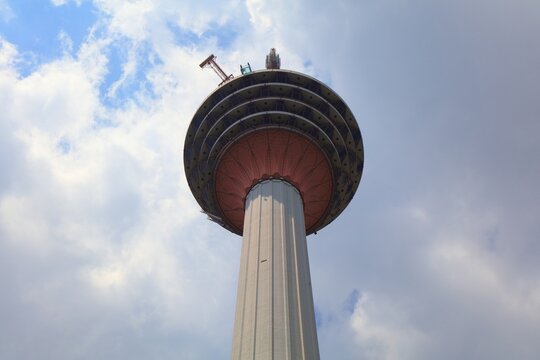 KUALA LUMPUR, MALAYSIA - MARCH 16, 2024: KL Tower in Kuala Lumpur city. It is a telecommunication and observation tower.